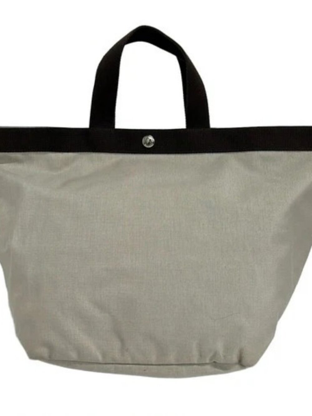 Herve Chapelier Cordura Boat Tote L Beige Dark Brown Cordura Nylon Tote Bag